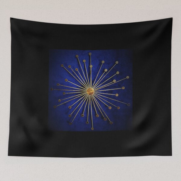 Item preview, Gold sun in blue background designed and sold by EdgyDesignForU.