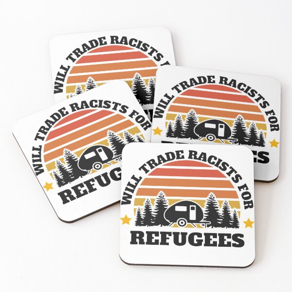 Item preview, Will trade racists for refugees (Camping RV Sunset) designed and sold by UnboundFull.