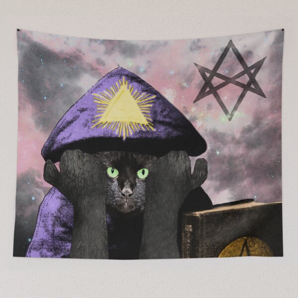 Item preview, Aleister Crowley as his own Black Cat Familiar designed and sold by Loveday Funck.