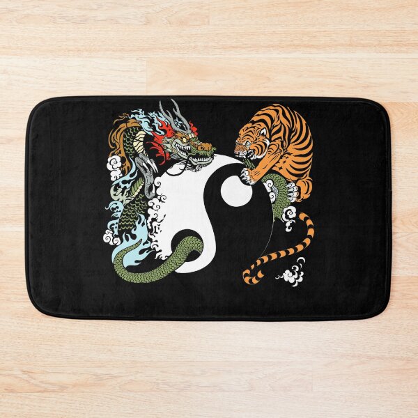 Aperçu de l'œuvre Symbole Yin et Yang graphique de tatouage de dragon et de tigre de Chine créée et vendue par enjoytheshirt.