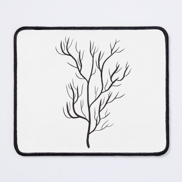Tree Design | Japanese Inspired Black and White Design Mouse Pad