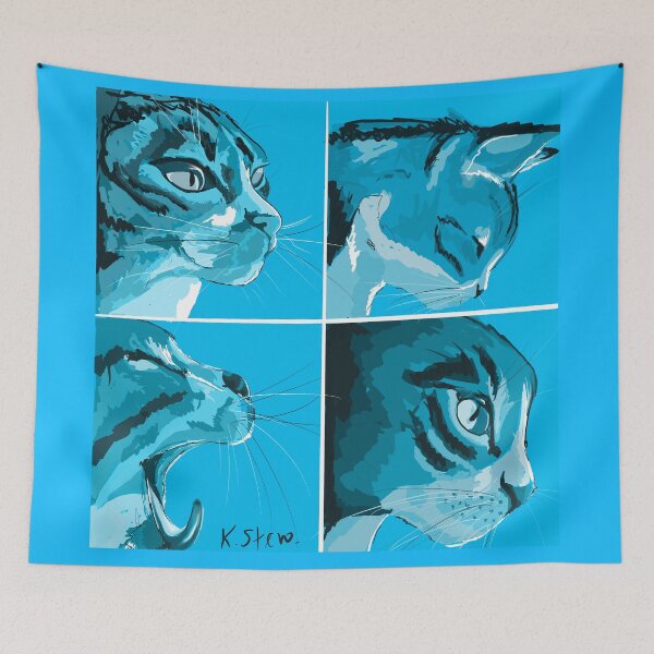 Item preview, Cats in Blue designed and sold by Stewnamie.
