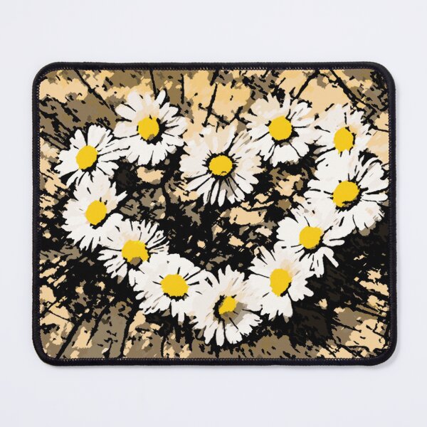 Item preview, White Daisy Flower Heart Illustration designed and sold by JoyforU.