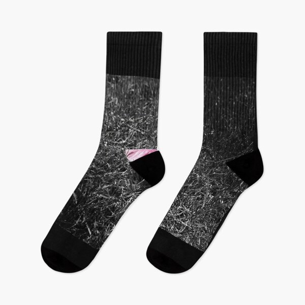 Item preview, Delicate pink poppy petal on black and white grass designed and sold by EdgyDesignForU.