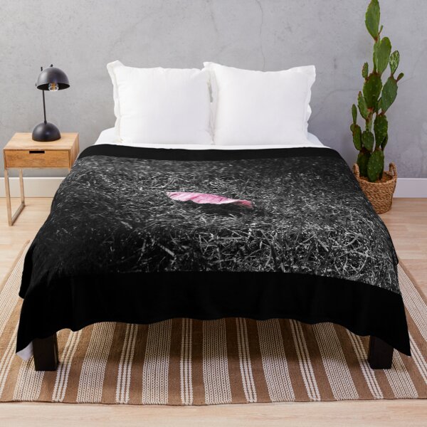 Item preview, Delicate pink poppy petal on black and white grass designed and sold by EdgyDesignForU.