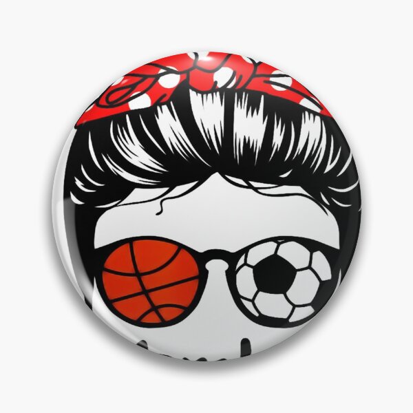 Item preview, Mom Life Messy Bun Hair Funny Basketball Soccer Mom designed and sold by ROSEPHOTOGRAP.