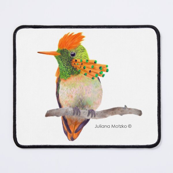 Item preview, Tufted Coquette Hummingbird designed and sold by julianamotzko.