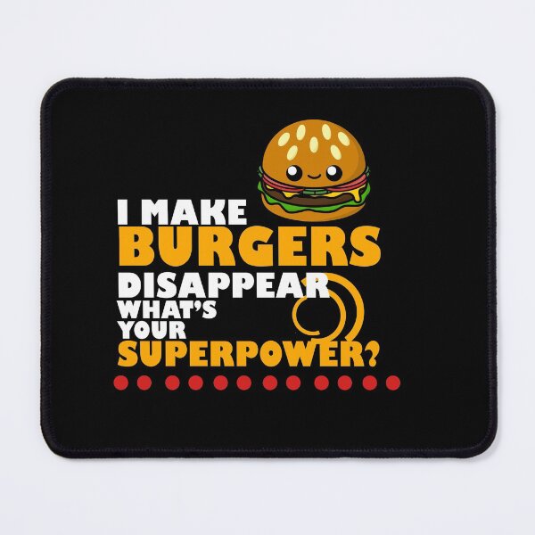 Item preview, Cute Cartoon Burger || Hamburger || I make burgers disappear, what's your super power? designed and sold by cookingwithten.