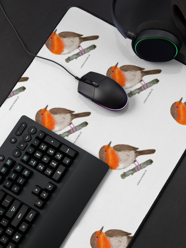 Alternate view of Robin Redbreast bird Mouse Pad