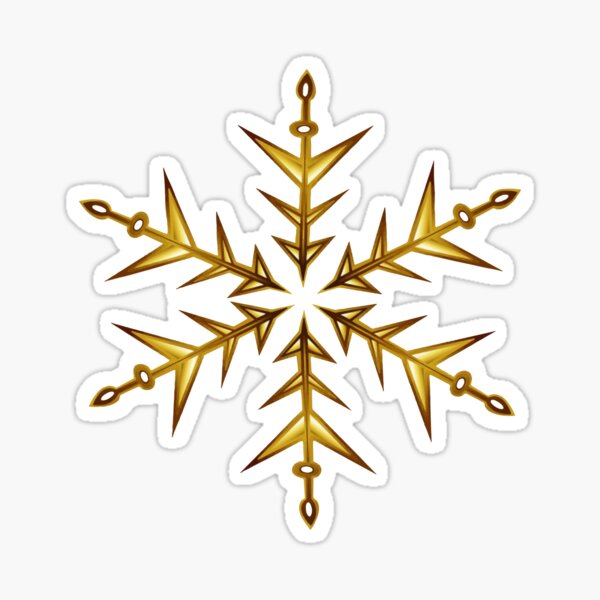 Gold glitter Snowflakes, sparkling North Pole holiday pattern  Sticker for  Sale by hollycooper