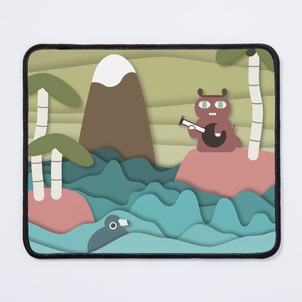 Item preview, Island Scene, Banjo Cat designed and sold by MarshlandOracle.