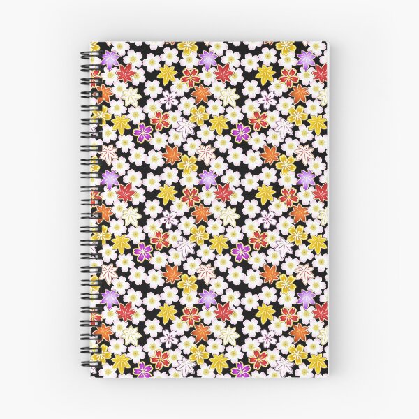 Item preview, Japanese Pattern WAGARA of Colorful Cherry Blossom and Maple Leaf Design designed and sold by monodesigns.