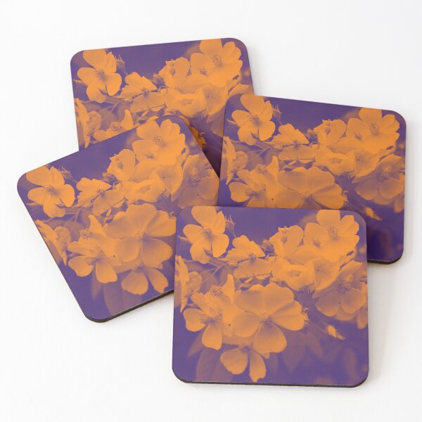 Item preview, Flowers in violet and orange tones designed and sold by EdgyDesignForU.