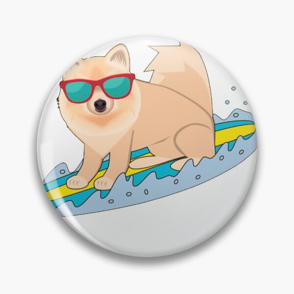 Item preview, dog on surfboard designed and sold by SRedha.