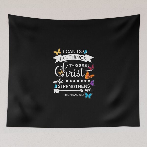 Item preview, I Can Do All Things Through Christ Butterfly Art Religion designed and sold by stierleism.