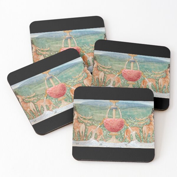 Item preview, Deer by a Fountain (1888) by Sir Edward Burne–Jones. designed and sold by BeardedTree.