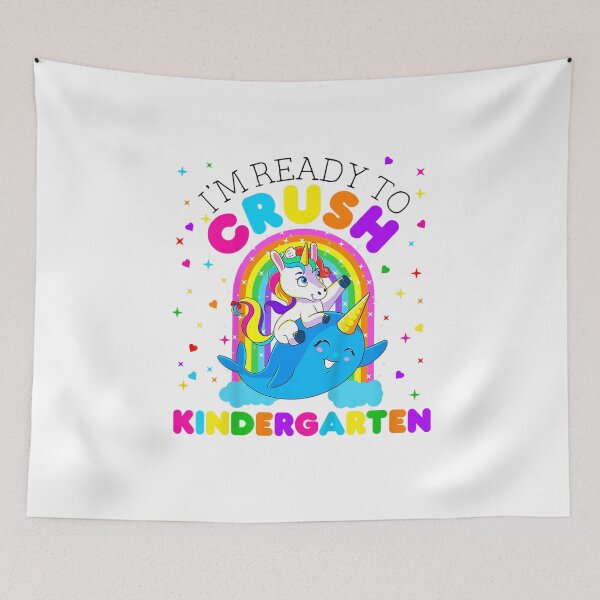 Item preview, I'm Ready to Crush Kindergarten Unicorn Back to School  designed and sold by sharpbell.