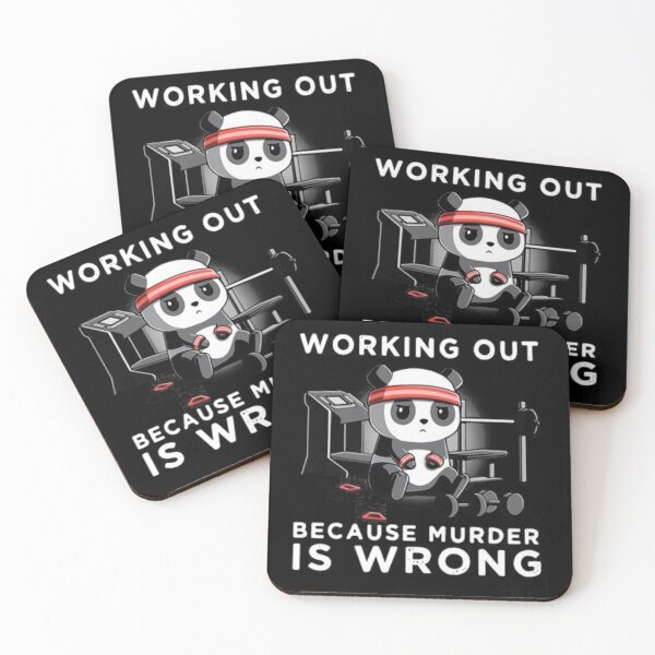 Item preview, PANDA WORKING OUT BECAUSE MURDER IS WRONG BESTSELLING 2021  designed and sold by DesigonDesigner.