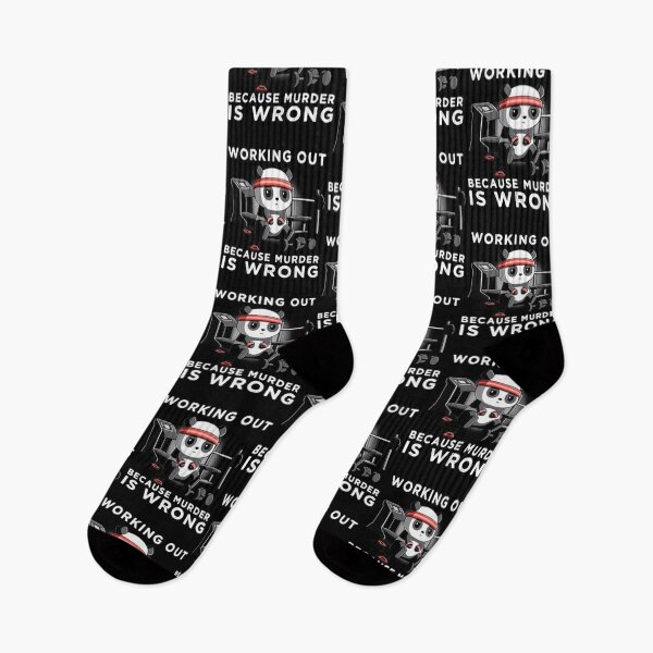 Item preview, PANDA WORKING OUT BECAUSE MURDER IS WRONG BESTSELLING 2021  designed and sold by DesigonDesigner.