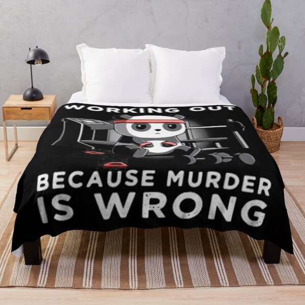 Item preview, PANDA WORKING OUT BECAUSE MURDER IS WRONG BESTSELLING 2021  designed and sold by DesigonDesigner.