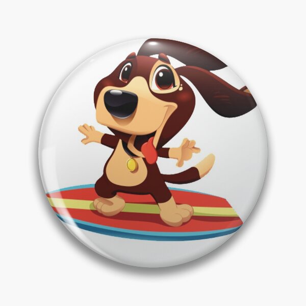 Item preview, dog on surfboard designed and sold by SRedha.