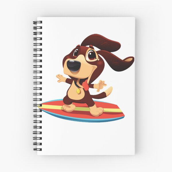 Item preview, dog on surfboard designed and sold by SRedha.