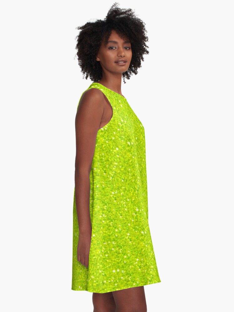 lime green glitter dress