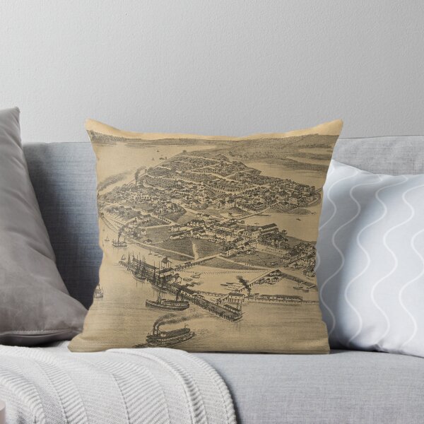 Item preview, Vintage Pictorial Map of Cedar Key FL (1884) designed and sold by BravuraMedia.