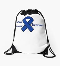 Colon Cancer Awareness Ribbon Drawstring Bag