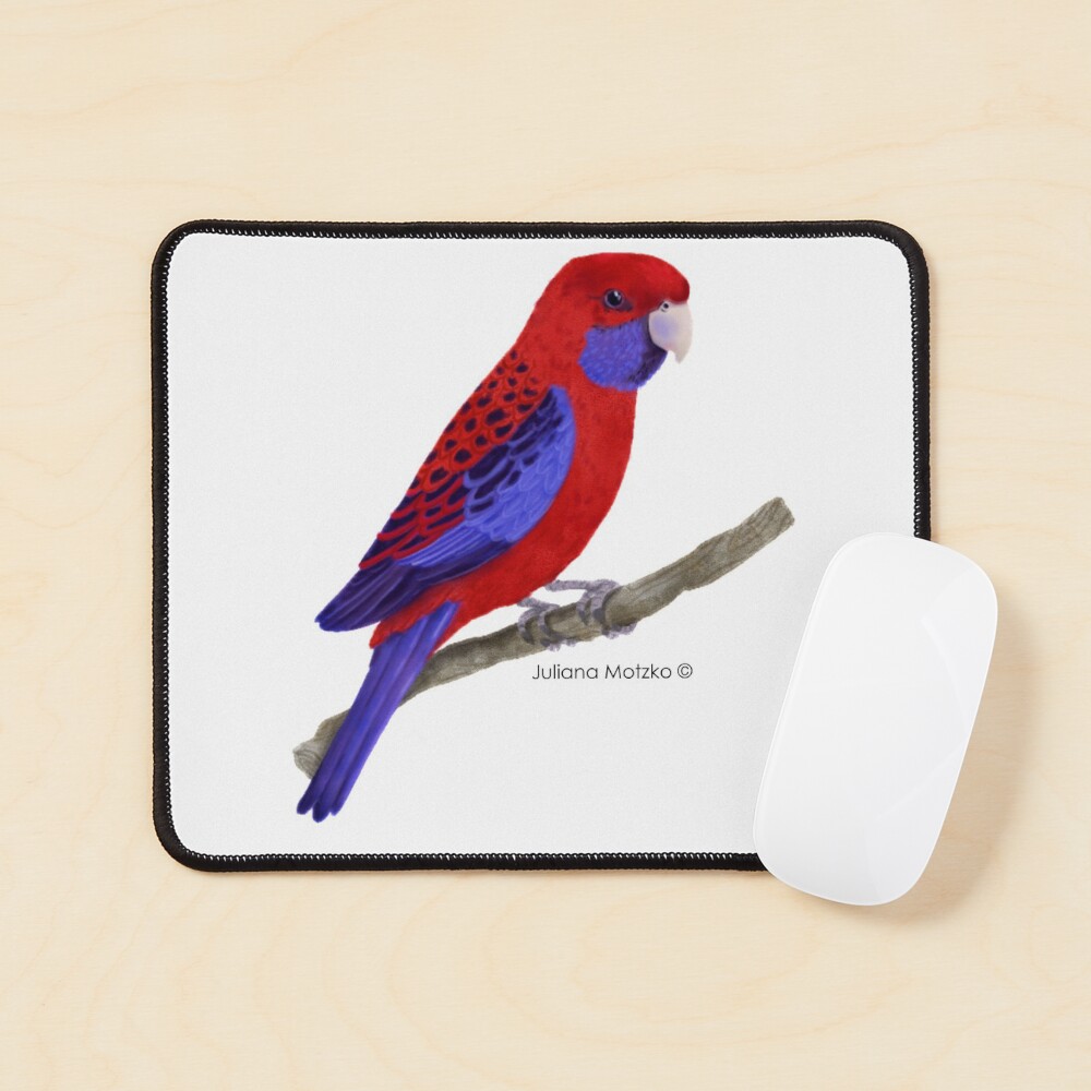 Crimson Rosella Bird Mouse Pad