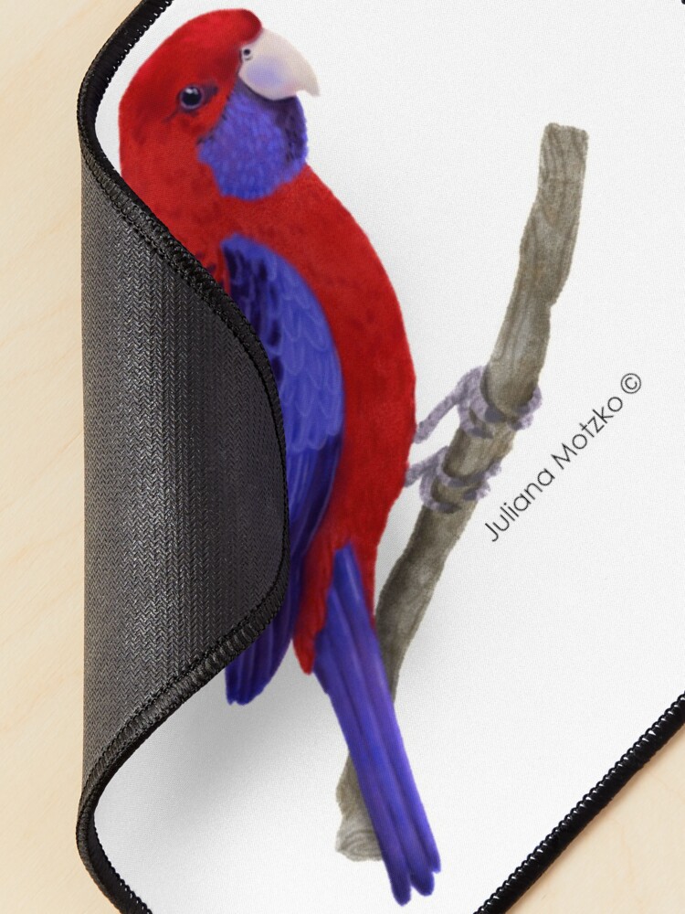 Alternate view of Crimson Rosella Bird Mouse Pad