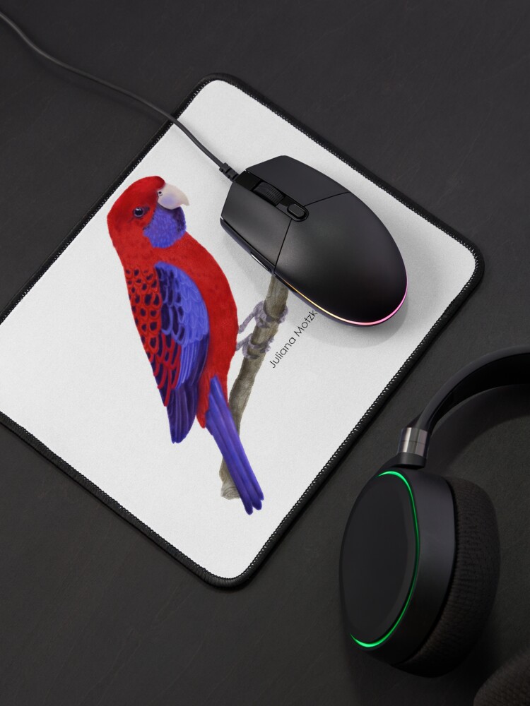 Alternate view of Crimson Rosella Bird Mouse Pad