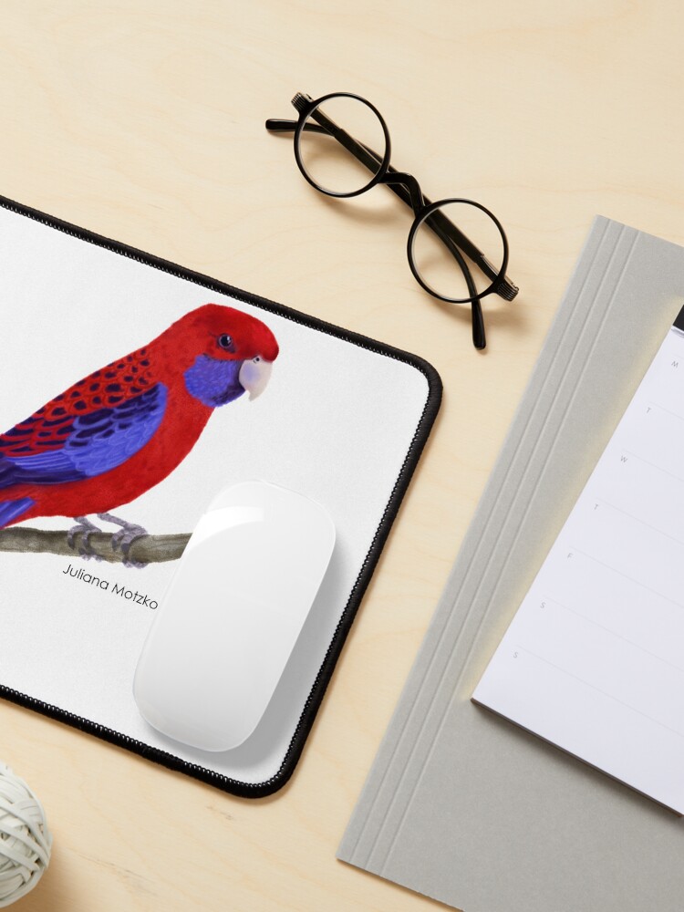 Alternate view of Crimson Rosella Bird Mouse Pad