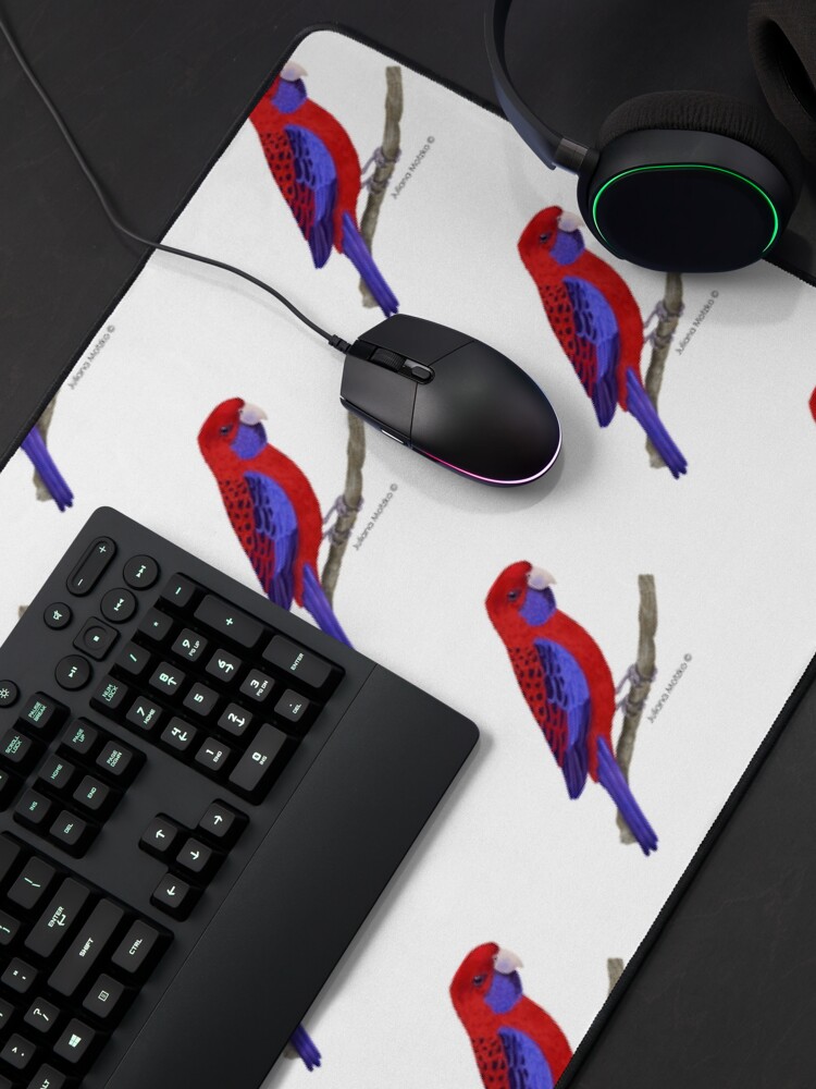 Alternate view of Crimson Rosella Bird Mouse Pad