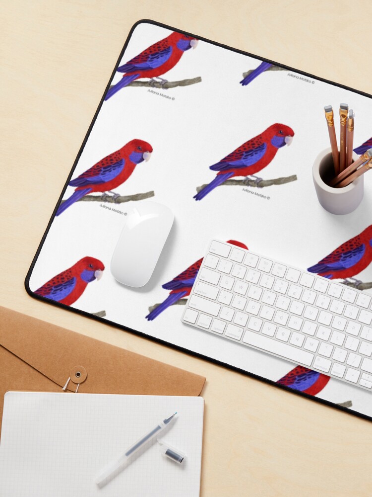 Alternate view of Crimson Rosella Bird Mouse Pad