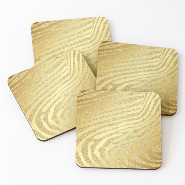 Item preview, Metallic Gold Zebra-Skin Stripes On Gold Glitter designed and sold by IZiets.