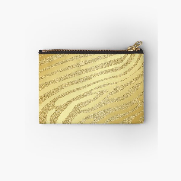 Item preview, Metallic Gold Zebra-Skin Stripes On Gold Glitter designed and sold by IZiets.