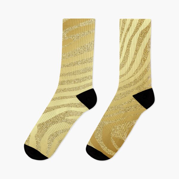 Item preview, Metallic Gold Zebra-Skin Stripes On Gold Glitter designed and sold by IZiets.