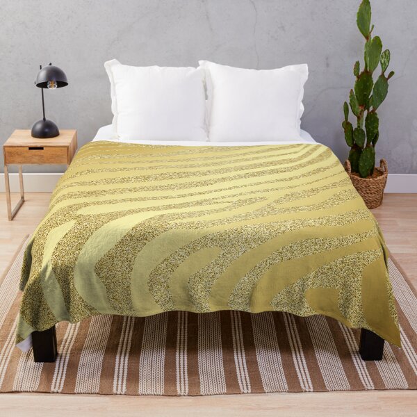 Item preview, Metallic Gold Zebra-Skin Stripes On Gold Glitter designed and sold by IZiets.