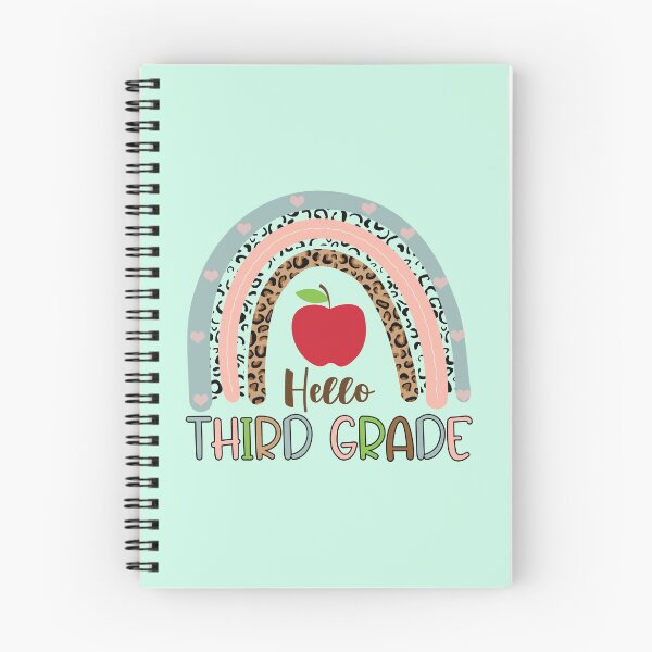 Item preview, hello Third Grade Teacher rainbow shirt designed and sold by HappyBright.