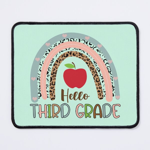 Item preview, hello Third Grade Teacher rainbow shirt designed and sold by HappyBright.