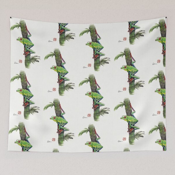 Item preview, RED-EYED TREE FROG - watercolor painting designed and sold by Rebecca Rees.