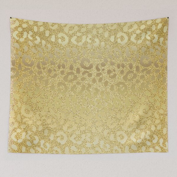 Item preview, Leopard Skin In Metallic Gold On Gold Glitter Background Graphic Design designed and sold by IZiets.