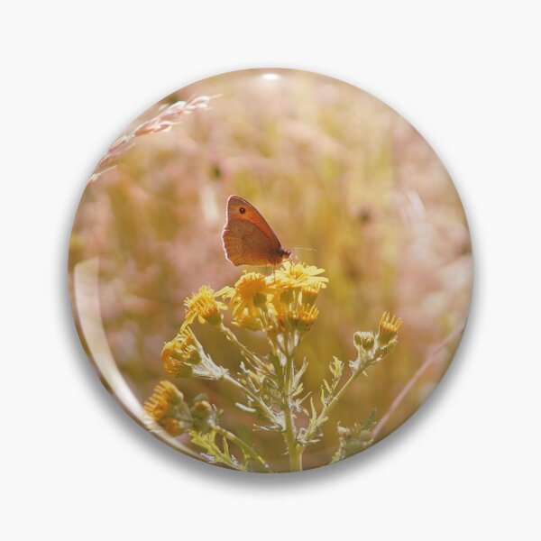 Item preview, Butterfly on a yellow flower in a pink field designed and sold by EdgyDesignForU.