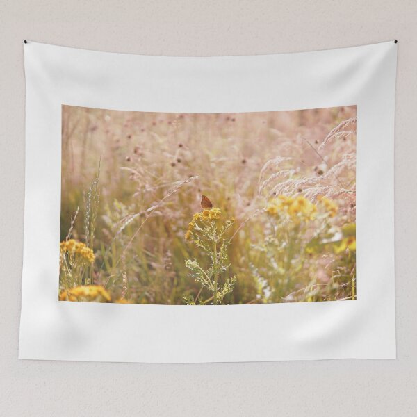 Item preview, Butterfly on a yellow flower in a pink field designed and sold by EdgyDesignForU.