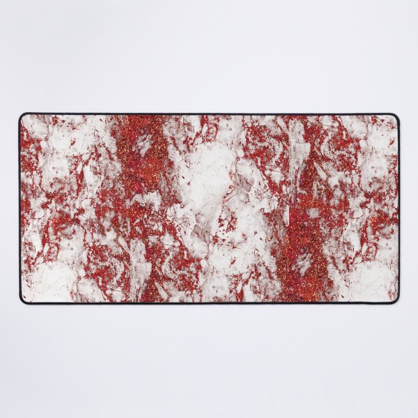 Item preview, Red glitter on white marble designed and sold by GlamourChick.