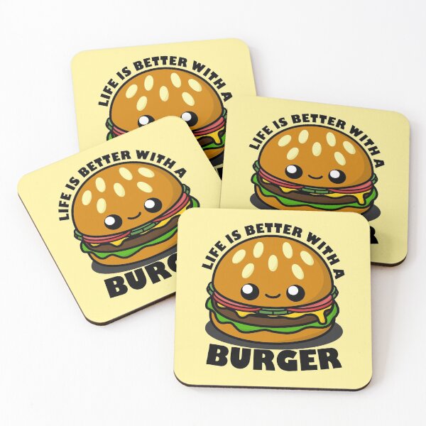 Item preview, Cute Cartoon Burger || Hamburger || Life is better with a burger designed and sold by cookingwithten.