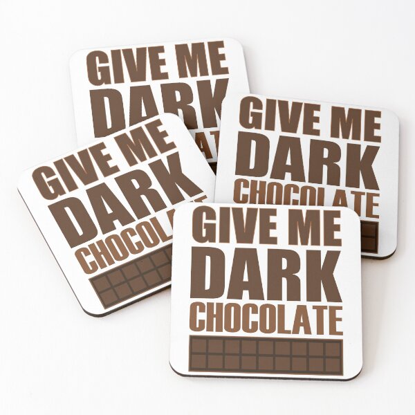 Item preview, Give Me Dark Chocolate White Background - Sweet Healthy Treat Dessert Foods designed and sold by artfulnotebook.