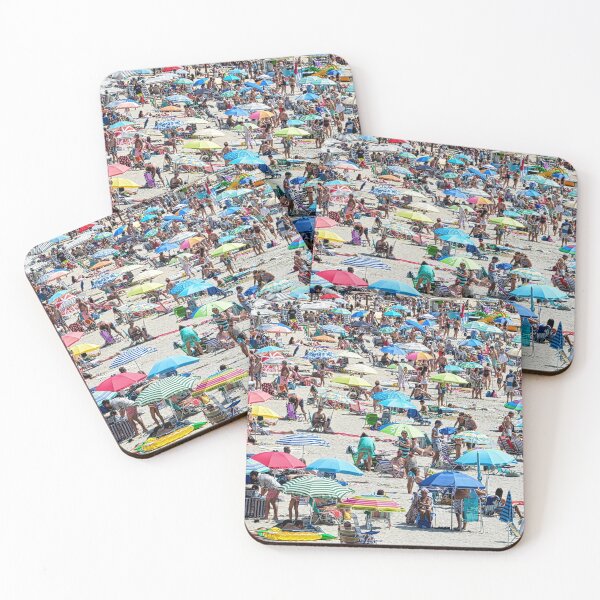 Item preview, Spanish Beach - Beach in Spain with Colorful Umbrellas designed and sold by Sailmates Reflections.
