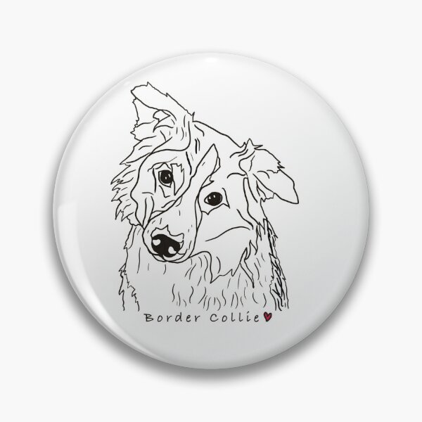 Item preview, Border Collie line drawing  designed and sold by DesignedByEmma1.